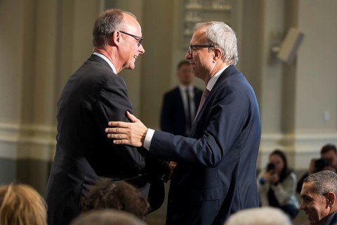 Friedrich Merz (Chancellor of the Federal Republic of Germany) and Andreas Voßkuhle (President of