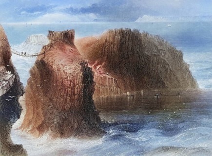 Carrick-A-Rede, County Antrim, Ireland, from the Landscape and Antiquities of Ireland, 1841,
