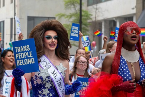 Detroit, Michigan USA - 8 June 2025 - Gay, lesbian, bisexual, and transgender activists and their