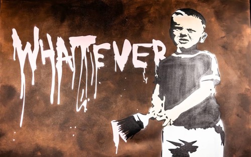 Banksy - Whatever Boy, Exhibition The World of Banksy