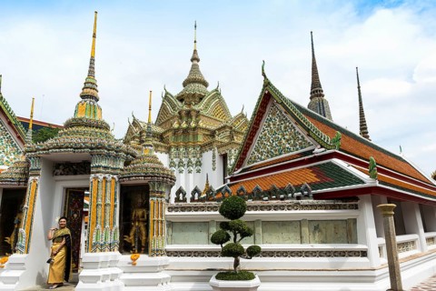 Wat Pho (Temple of the Reclining Buddha), Bangkok, Thailand, Asia