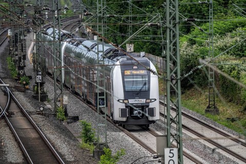 RE11, RRX, Rhein-Ruhr-Express, Regional Express, by National Express, train on the line between