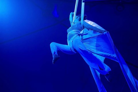 Performance by Circus Barelli in Mannheim***Picture: Aerial acrobatics by Salima Folco-Barelli