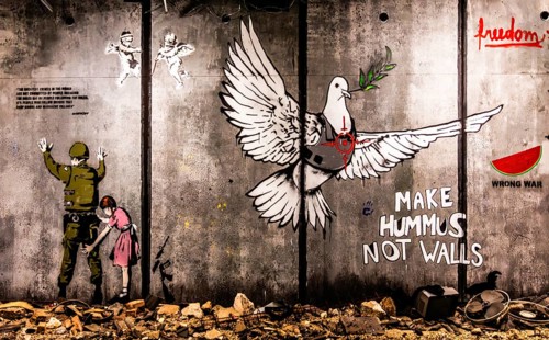 Banksy - The Separation Barrier and Bethlehem Murals, barrier between Israel and the occupied West