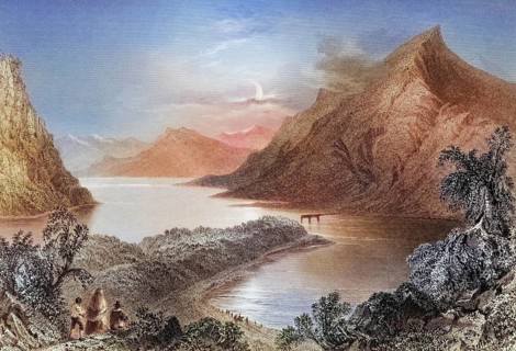 Lough Ina, Connemara, County Galway, Ireland, from the Landscape and Antiquities of Ireland, 1841,