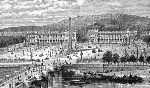 Bank of the Seine, Place De La Concorde and Montmartre, from the Chamber of Deputies, Paris, around