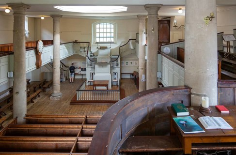 Interior of John Wesley's New Room chapel and museum, Bristol, England, UK