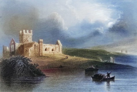 Dunbrody Abbey, Wexford, Ireland, from the Landscape and Antiquities of Ireland, 1841, digital