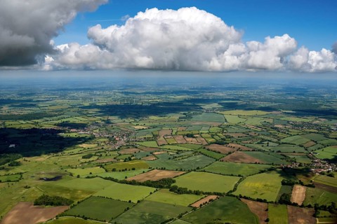 Sandesneben, Duchy of Lauenburg, Schleswig-Holstein, aerial view, landscape, kink, kink landscape,
