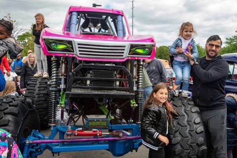 Taylor, Michigan - Thousands crowd the Hot Wheels Legends Tour in suburban Detroit. The tour allows