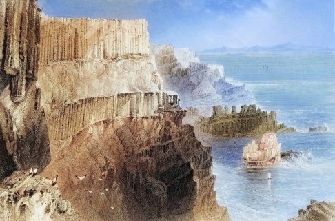 Plaiskin Cliff near the Giant's Causeway, County Antrim, Ireland, from the Scenery and Antiquities