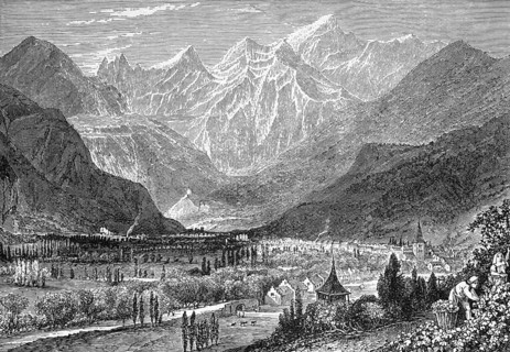 The Pyrenees, near Bagueres De Luchon, Haute-Garonne department, around 1870, south-west France,