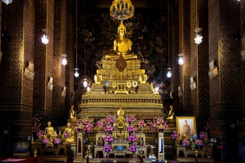 Wat Pho (Temple of the Reclining Buddha), Bangkok, Thailand, Asia