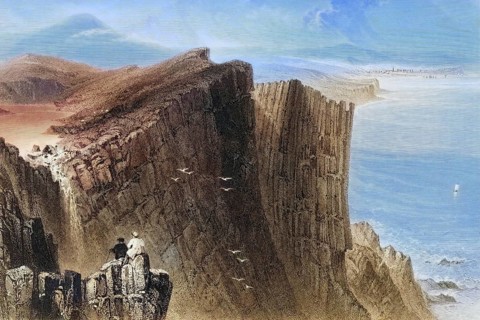 Fairhead, County Antrim, Ireland, from the Landscape and Antiquities of Ireland, 1841, digital