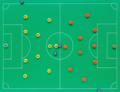 Football background with tactics concept