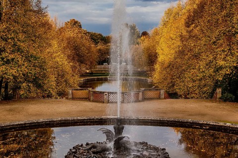 Park Landscape Ballenstedt Harz in Autumn