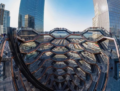A panorama picture of the Vessel as seen from the upper levels