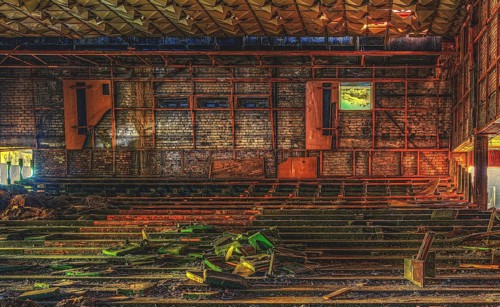 Theatre, House of Culture Energetyk, Lost Place, Prypyat, Chernobyl exclusion zone, Ukraine,