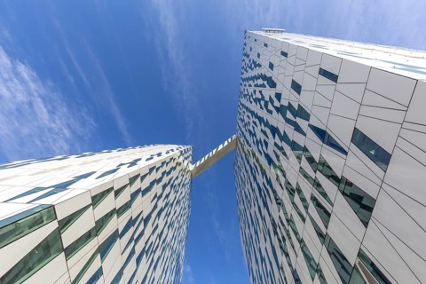 Copenhagen, Denmark, May 22, 2018: AC Bella Sky Hotel, convention and congress center in Orestad