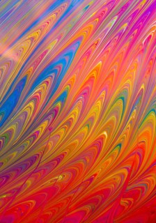 Traditional Ottoman Turkish marbling art patterns as abstract colorful background