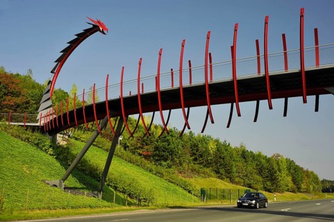Dragon Bridge, Hoppenbruch slagheap, Hoheward Landscape Park, Herten, Ruhr Area, North