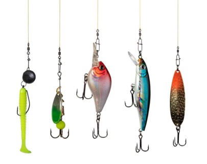 Fishing lure isolated on white