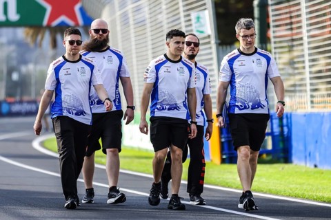 MELBOURNE, AUSTRALIA - MARCH 12: Isack Hadjar of France and Visa Cash App Racing Bulls F1 Team
