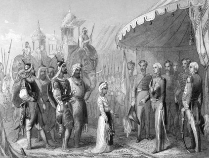 The submission of the young Maharaja Duleep Singh to Sir Henry Hardinge at the end of the 1st Sikh
