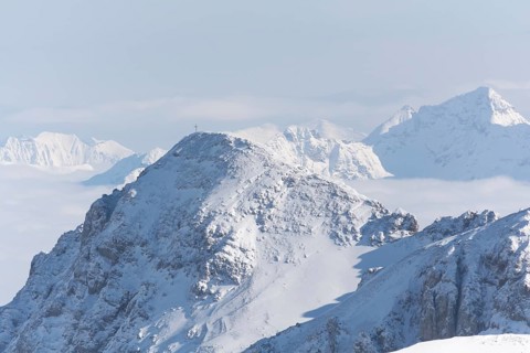 Wonderful view of the Low Dachstein and over large parts of the Dachstein mountains