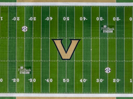 Aerial view of First Bank Stadium on Vanderbilt University campus located in Nashville Tennessee