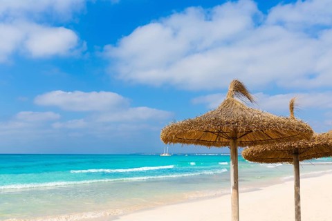 Majorca Es Trenc ses Arenes beach in Campos Balearic islands of Mallorca Spain