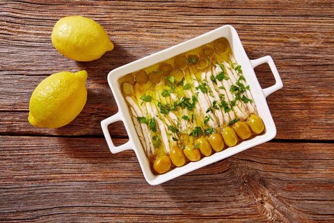 Anchovies vinegar tapas from Mediterranean Spain