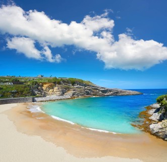 Llanes El Sablon beach in Asturias of Spain