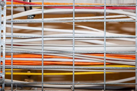 An image of a power cable grid indoor texture