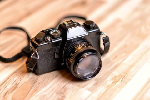 Vintage analouge camera with standard lens