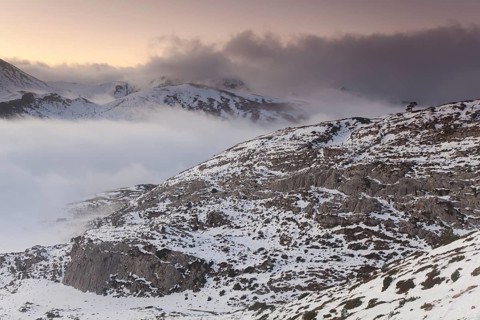 Nightfall in Larra-Belagua, Navarra, Spain, Europe