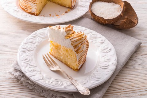 Cheesecake with Swiss meringue