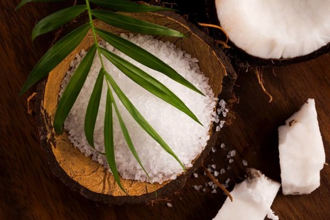 Coco bath. coconut with sea salt