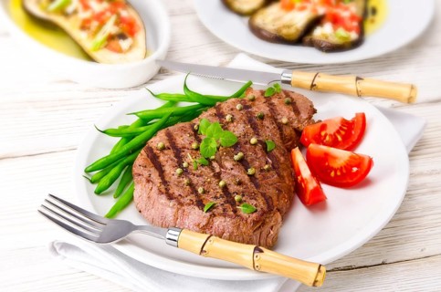 Grilled steak. Barbecue