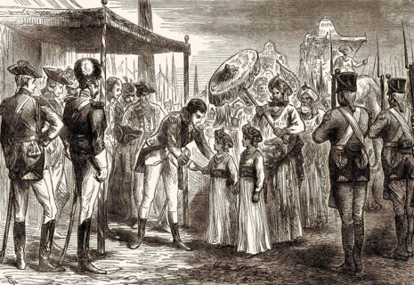Reception of the hostages of Tipu Sahib, Surrender of Two Sons of Tippoo Sultan, 1792, Third