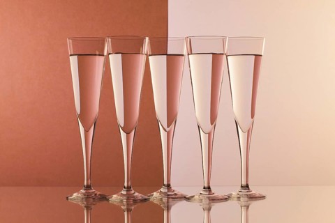 Glasses of water on the glass table