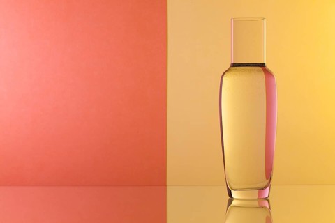 Glasse of water on the glass table