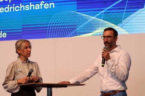 Mirja Raff (Deputy Press Spokeswoman) and Felix Klarmann, Project Manager of the Interboot 2024