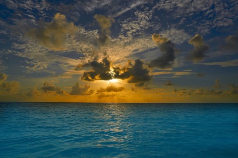 Riviera Maya sunrise in Caribbean Mayan Mexico
