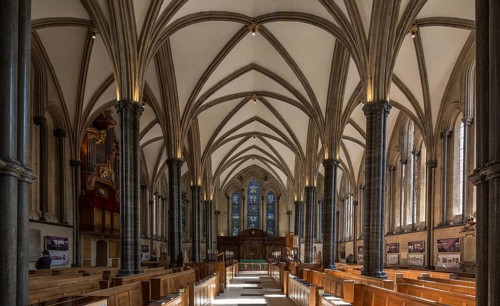 London, Temple Church, view to the east, consecrated in 1240