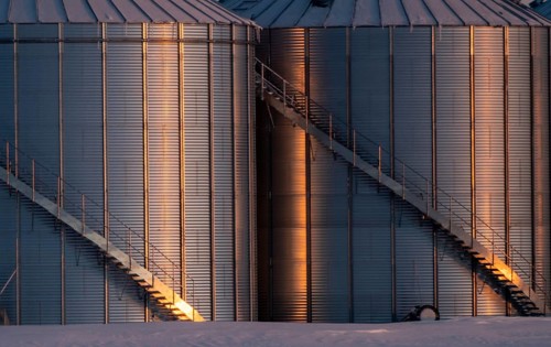 Close Silver Granaries stairs and Lines Canada