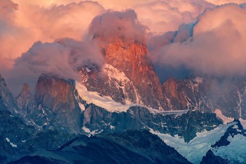 Mount Fitz Roy in the Los Glaciares El Chaltén National Park, Santa Cruz, Argentina, South America