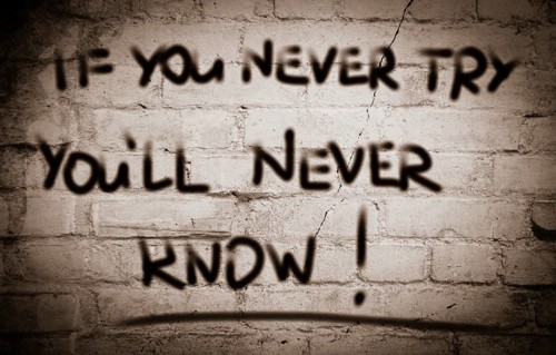 If You Never Try You'll Never Know Concept