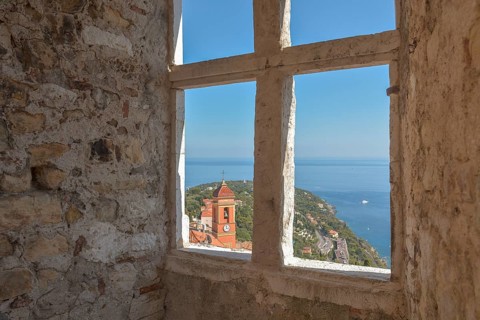 Village of Roquebrune-Cap-Martin on the Mediterranean coast near Monaco