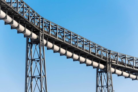 Pipeline for industrial purposes, symbolic photo for transport, industrial construction, security